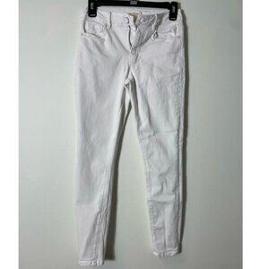 Unpublished Anthropologie White Mid Rise Skinny Jeans Sz 25/3